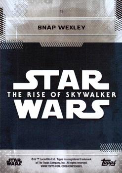 2019 Topps Star Wars: The Rise of Skywalker - Green #11 Snap Wexley Back
