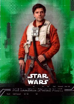 2019 Topps Star Wars: The Rise of Skywalker - Green #16 Poe Dameron (X-wing Pilot) Front