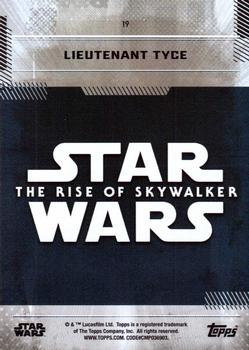 2019 Topps Star Wars: The Rise of Skywalker - Green #19 Lieutenant Tyce Back