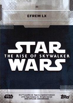 2019 Topps Star Wars: The Rise of Skywalker - Green #30 Efrem LX Back