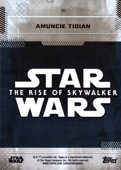 2019 Topps Star Wars: The Rise of Skywalker - Green #31 Amuncie Tidian Back