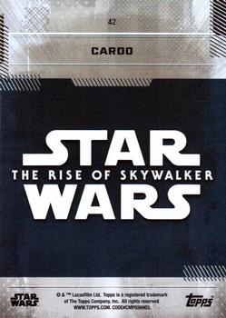 2019 Topps Star Wars: The Rise of Skywalker - Green #42 Cardo Back