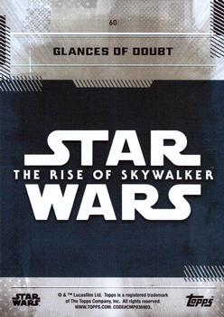 2019 Topps Star Wars: The Rise of Skywalker - Green #60 Glances of Doubt Back