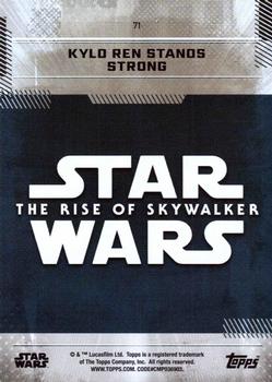 2019 Topps Star Wars: The Rise of Skywalker - Green #71 Kylo Ren Stands Strong Back