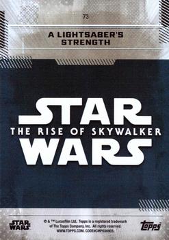 2019 Topps Star Wars: The Rise of Skywalker - Green #73 A Lightsaber's Strength Back