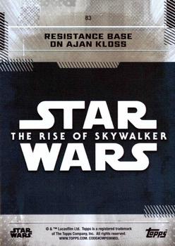 2019 Topps Star Wars: The Rise of Skywalker - Green #83 Resistance Base on Ajan Kloss Back