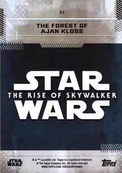 2019 Topps Star Wars: The Rise of Skywalker - Green #93 The Forest of Ajan Kloss Back