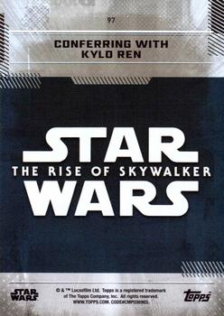 2019 Topps Star Wars: The Rise of Skywalker - Green #97 Conferring with Kylo Ren Back