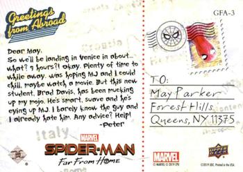2019 Upper Deck Marvel Spider-Man Far From Home - Greetings From Abroad #GFA-3 Venice Back