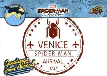 2019 Upper Deck Marvel Spider-Man Far From Home - Greetings From Abroad #GFA-4 Italy Front