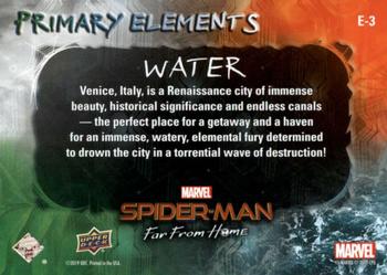 2019 Upper Deck Marvel Spider-Man Far From Home - Primary Elements #E-3 Water Back