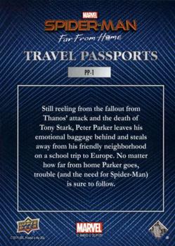 2019 Upper Deck Marvel Spider-Man Far From Home - Travel Passports #PP-1 Peter Parker Back