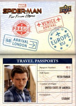 2019 Upper Deck Marvel Spider-Man Far From Home - Travel Passports #PP-1 Peter Parker Front