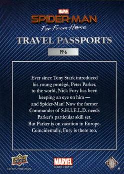 2019 Upper Deck Marvel Spider-Man Far From Home - Travel Passports #PP-6 Nick Fury Back