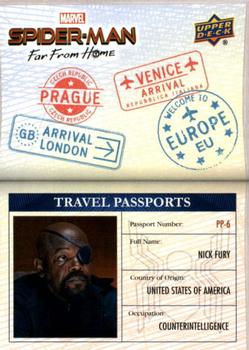 2019 Upper Deck Marvel Spider-Man Far From Home - Travel Passports #PP-6 Nick Fury Front