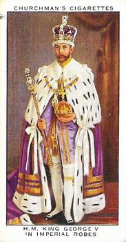 1937 Churchman's The King’s Coronation #1 H.M. King George V in Imperial Robes Front