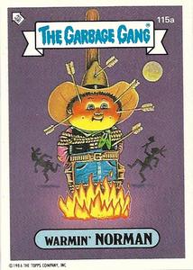 1989 Regina The Garbage Gang Series 3 #115a Warmin' Norman Front