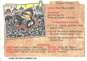 1990 Regina The Garbage Gang Series 4 #129b Trashed Tracy Back