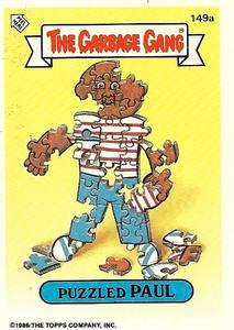 1990 Regina The Garbage Gang Series 4 #149a Puzzled Paul Front