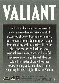 2013 Valiant Preview #V1 Valiant Back