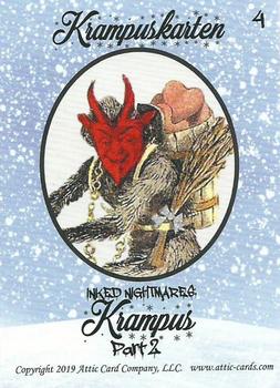 2019 Attic Cards Inked Nightmares Krampus Part 2 #4 Krampus Back