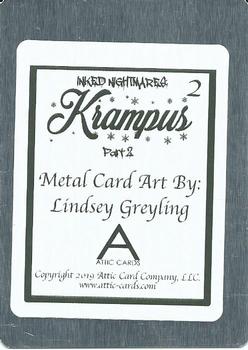 2019 Attic Cards Inked Nightmares Krampus Part 2 - Metal #2 Lindsey Greyling Back