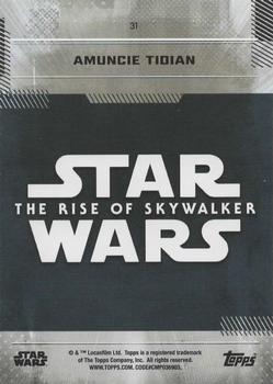2019 Topps Star Wars: The Rise of Skywalker - Red #31 Amuncie Tidian Back