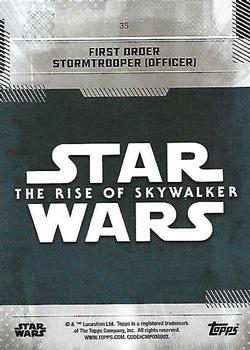2019 Topps Star Wars: The Rise of Skywalker - Red #35 First Order Stormtrooper (Officer) Back