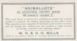 1934 Wills's Animalloys #9 Armadillo Back