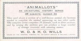 1934 Wills's Animalloys #30 Porcupine Back