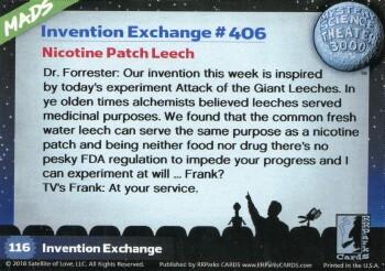 2018 RRParks Mystery Science Theater 3000 Series Two #116 Nicotine Patch Leech Back