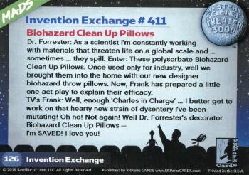 2018 RRParks Mystery Science Theater 3000 Series Two #126 Biohazard Clean Up Pillows Back