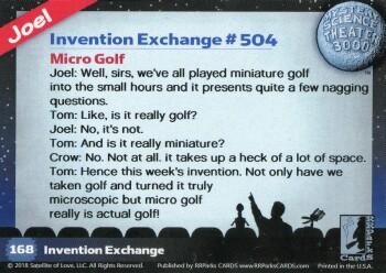 2018 RRParks Mystery Science Theater 3000 Series Two #168 Micro Golf Back
