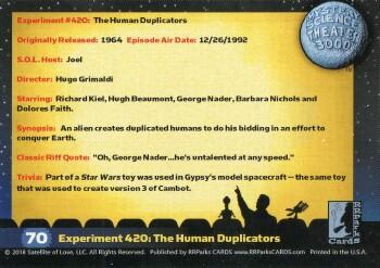 2018 RRParks Mystery Science Theater 3000 Series Two - Experiments #70 Experiment 420: The Human Duplicators Back