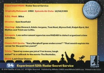 2018 RRParks Mystery Science Theater 3000 Series Two - Experiments #94 Experiment 520: Radar Secret Service Back