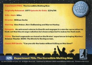 2018 RRParks Mystery Science Theater 3000 Series Two - Experiments #126 Experiment 704: The Incredible Melting Man Back