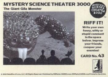 2018 RRParks Mystery Science Theater 3000 Series Two - Riff It! #43 Pull up your pants and sit down. Back