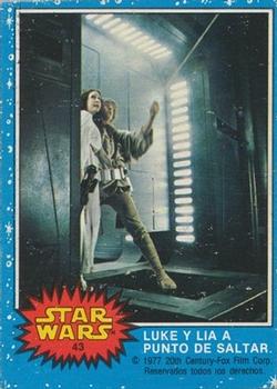 1977 Topps Star Wars (Mexico) #43 Luke Y Lia a punto de saltar Front