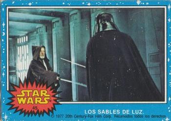 1977 Topps Star Wars (Mexico) #45 Los sables de luz Front