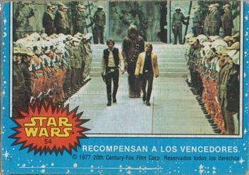 1977 Topps Star Wars (Mexico) #54 Recompensan a los vencedores Front