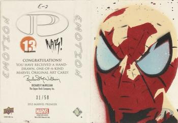2012 Upper Deck Marvel Premier - Emotion Booklets Original Art #E-2 Responsibility / Spider-Man Back