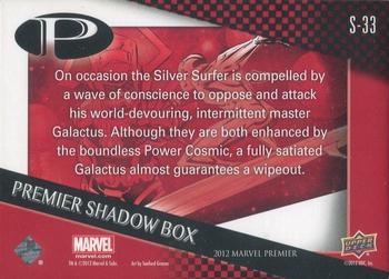 2012 Upper Deck Marvel Premier - Shadowbox #S-33 Silver Surfer / Galactus Back