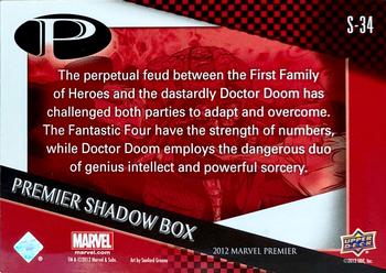 2012 Upper Deck Marvel Premier - Shadowbox #S-34 Fantastic Four / Doctor Doom Back