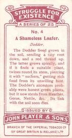 1923 Player's Struggle for Existence #4 A Shameless Loafer Back