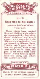 1923 Player's Struggle for Existence #6 Each One to his Taste Back