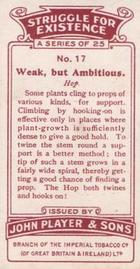 1923 Player's Struggle for Existence #17 Weak, But Ambitious Back