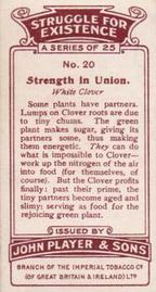 1923 Player's Struggle for Existence #20 Strength in Union Back