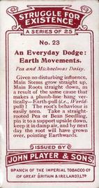 1923 Player's Struggle for Existence #23 An everyday dodge: Earth movements Back