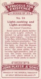 1923 Player's Struggle for Existence #24 Light-seeking and Light-Avoiding Back