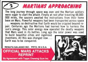 1984 Renata Galasso Mars Attacks Reprint #2 Martians Approaching Back